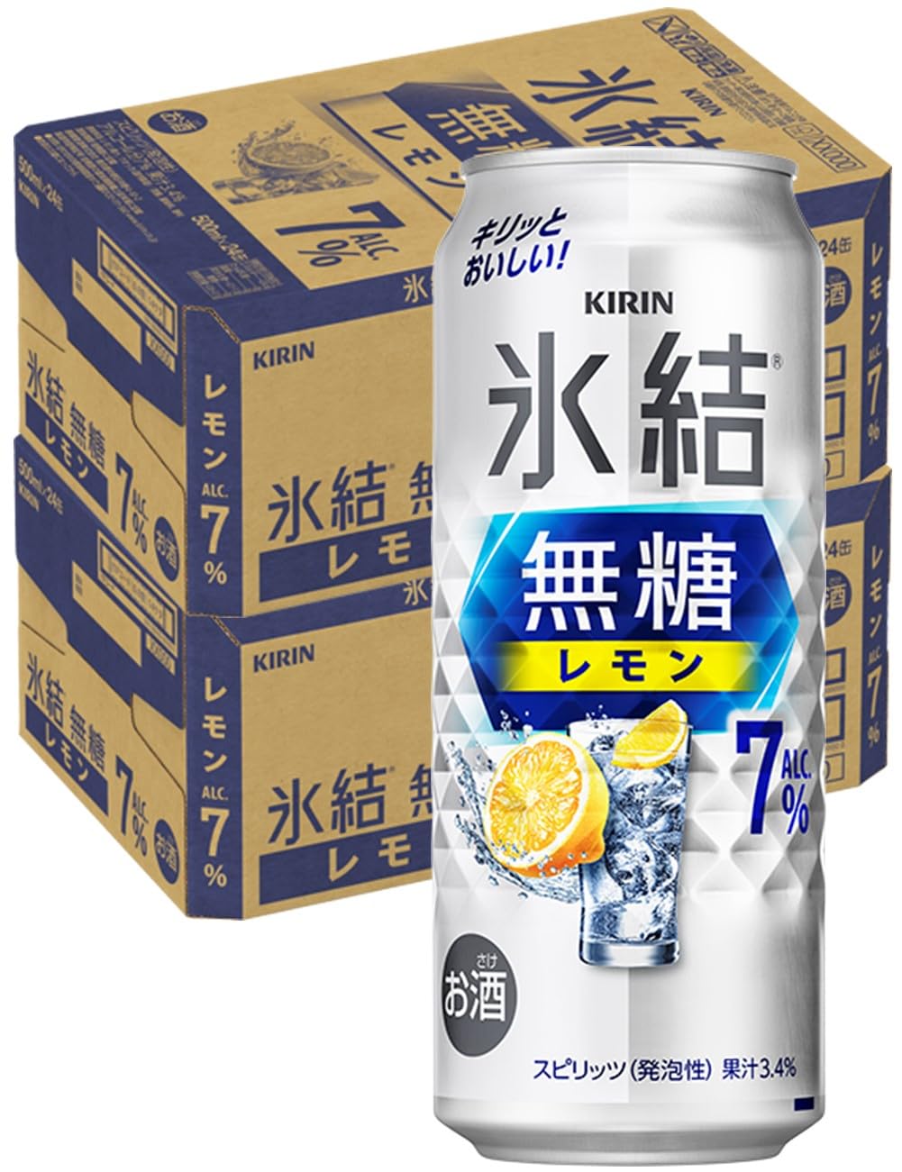 Amazon.co.jp: 氷結無糖 チューハイ500ml×48本 キリン レモン Alc.7